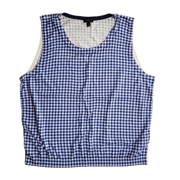 Talbots Plaid Gingham Sweater Vest XL Petite - Picture 1 of 4